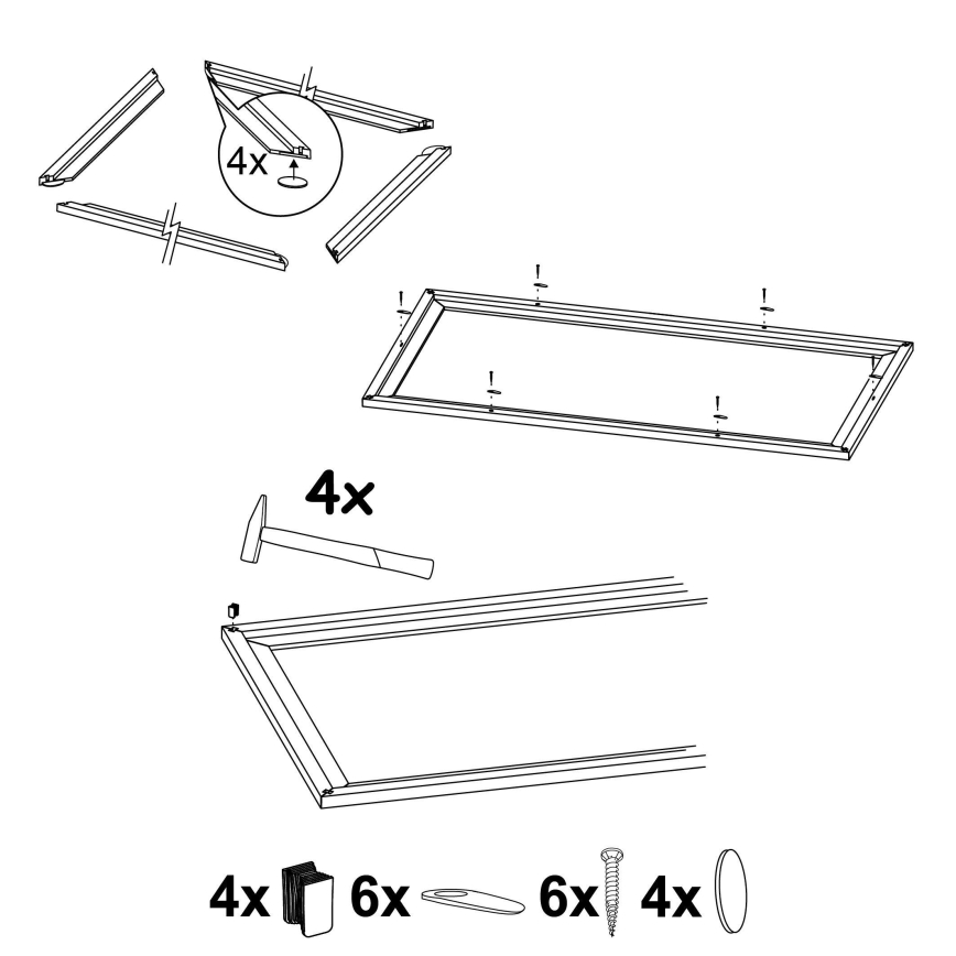 Eglo - Gaismekļa rāmis SALOBRENA 300x1200 mm