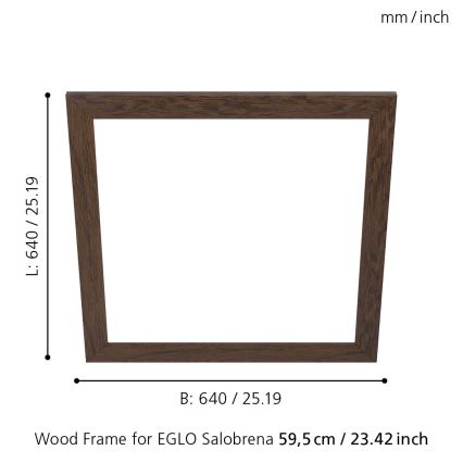 Eglo - Gaismekļa rāmis SALOBRENA 595x595 mm