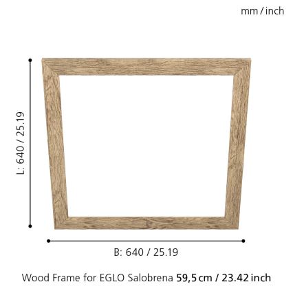 Eglo - Gaismekļa rāmis SALOBRENA 595x595 mm