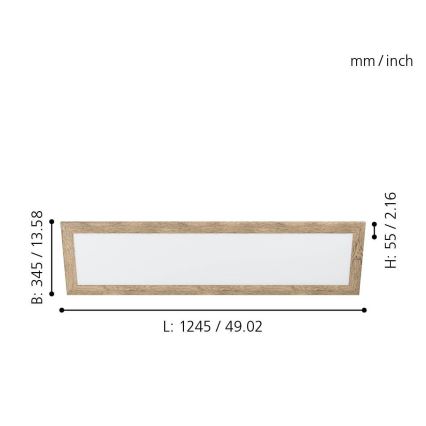 Eglo - LED Griestu gaismeklis LED/32W/230V 345x1245 mm