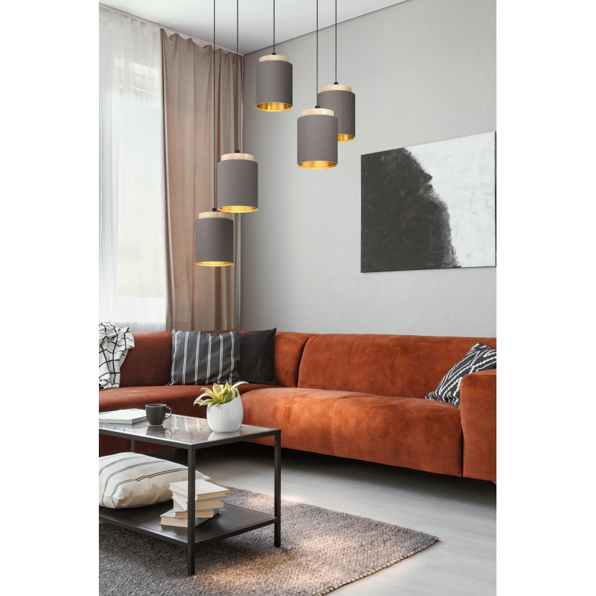 Eglo - Lustra ar auklu 5xE27/40W/230V zirneklis