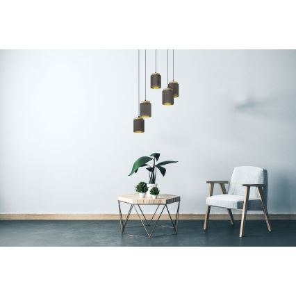 Eglo - Lustra ar auklu 5xE27/40W/230V zirneklis