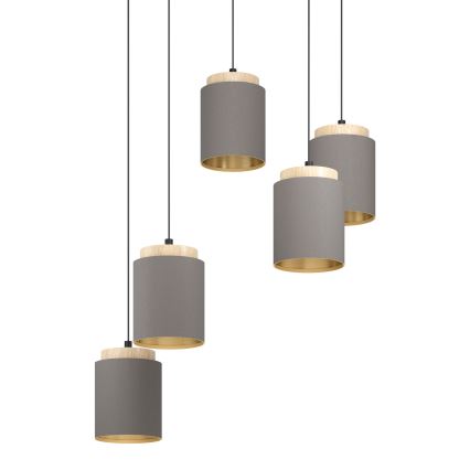 Eglo - Lustra ar auklu 5xE27/40W/230V zirneklis