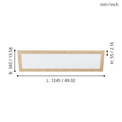 Eglo - LED Griestu gaismeklis LED/32W/230V 345x1245 mm