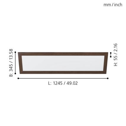 Eglo - LED Griestu gaismeklis LED/32W/230V 345x1245 mm