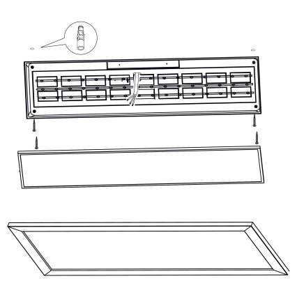 Eglo - LED Griestu gaismeklis LED/32W/230V 345x1245 mm