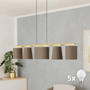 Eglo 99487 - LED lustra uz kabeļa ALMEIDA 5xE14/40W/230V
