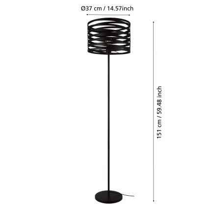 Eglo - Grīdas lampa 1xE27/40W/230V