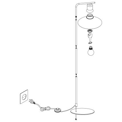 Eglo - Grīdas lampa 1xE27/28W/230V