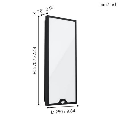 Eglo - LED Āra apgaismojums ar sensoru LED/18,5W/230V IP44