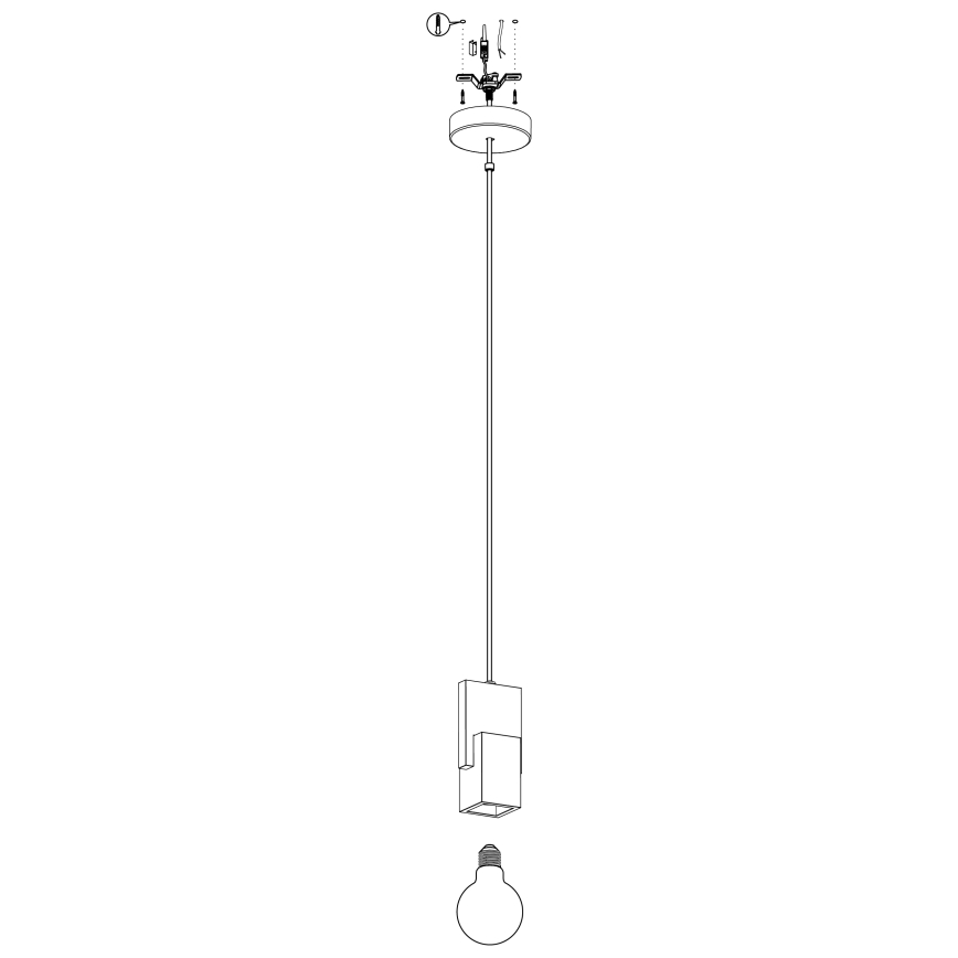 Eglo - Lustra ar auklu 1xE27/40W/230V