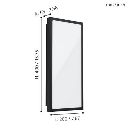 Eglo - LED Āra sienas gaismeklis LED/16W/230V IP44