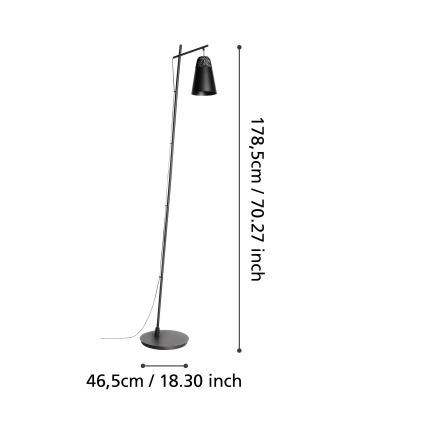 Eglo - Grīdas lampa 1xE27/40W/230V