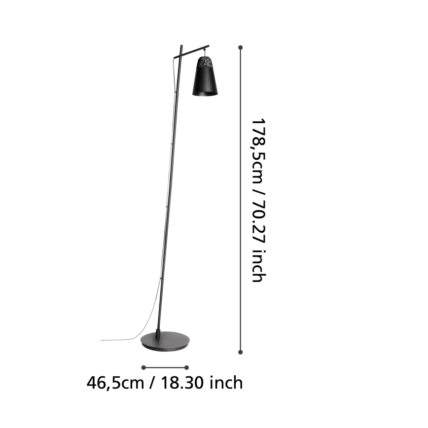 Eglo - Grīdas lampa 1xE27/40W/230V