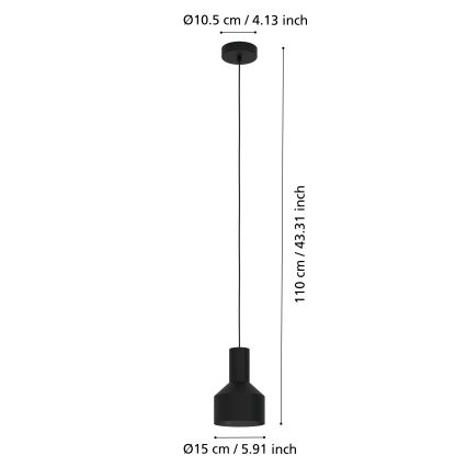 Eglo - Lustra ar auklu 1xE27/40W/230V