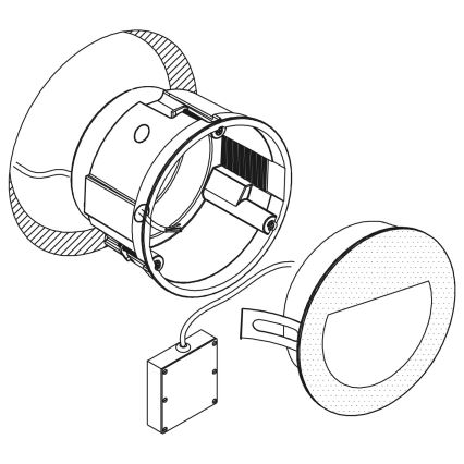 Eglo - LED Āra iebūvējamais gaismeklis LED/2,5W/230V IP65 melns