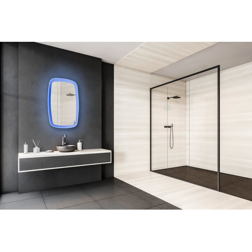 Eglo 99588 - LED RGBW vannasistabas spogulis ar regulējamu spilgtumu un integrētu fona apgaismojumu 20W/230V IP44