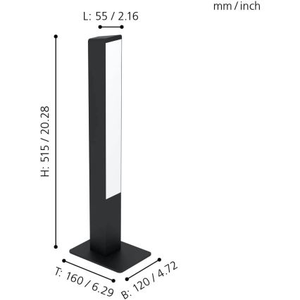 Eglo - LED RGBW Aptumšojama galda lampa LED/16W/230V 2700-6500K ZigBee