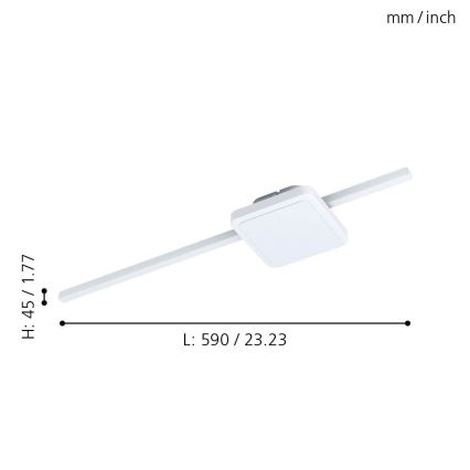 Eglo - LED Griestu gaismeklis 1xLED/6,3W/230V + 1xLED/5,4W