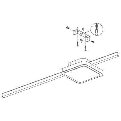 Eglo - LED Griestu gaismeklis 1xLED/6,3W/230V + 1xLED/5,4W