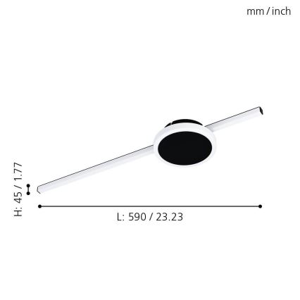 Eglo - LED Griestu gaismeklis 1xLED/6,3W/230V + 1xLED/5,4W