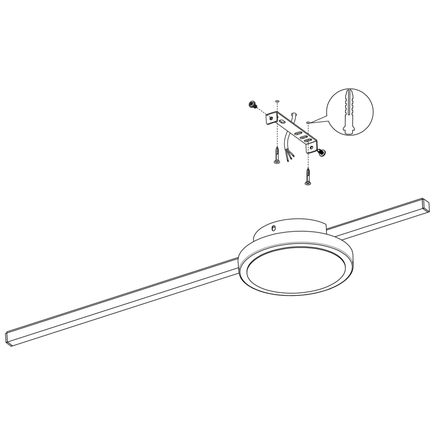 Eglo - LED Griestu gaismeklis 1xLED/6,3W/230V + 1xLED/5,4W