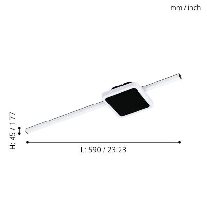 Eglo - LED Griestu gaismeklis 1xLED/6,3W/230V + 1xLED/5,4W