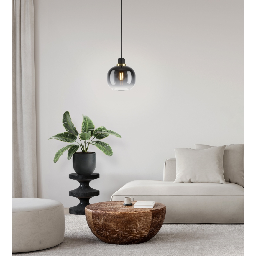 Eglo - Lustra ar auklu 1xE27/40W/230V pelēka