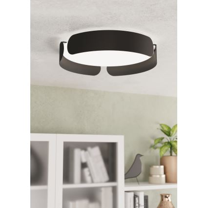 Eglo - LED griestu gaismeklis LED/20W/230V Ø 37 cm melns