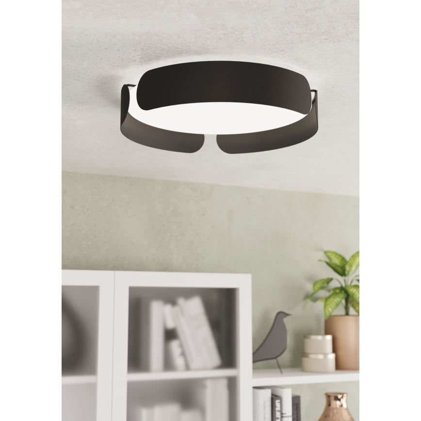 Eglo - LED griestu gaismeklis LED/20W/230V Ø 37 cm melns
