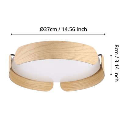 Eglo - LED griestu lampa LED/20W/230V Ø 37 cm bēša