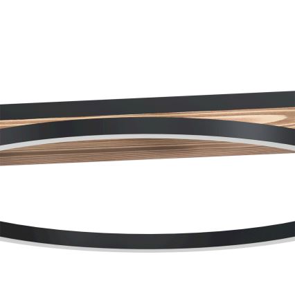 Eglo - regulējama LED lustra uz stieples 2xLED/12,5W/230V+LED/15,5W 3000K brūna/melna