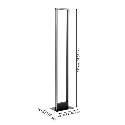Eglo - LED Aptumšojama grīdas stāvlampa LED/33W/230V 2700-6500K