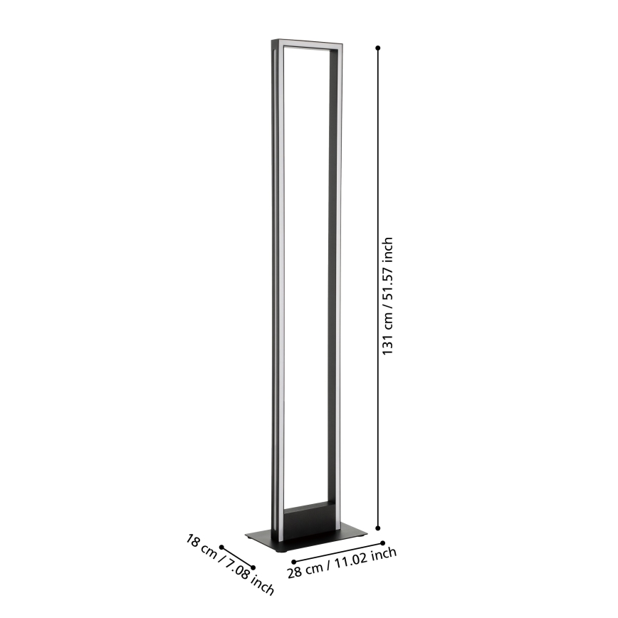 Eglo - LED Aptumšojama grīdas stāvlampa LED/33W/230V 2700-6500K