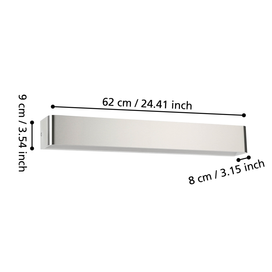 Eglo - LED Vannas istabas sienas lampa LED/26,5W/230V 3000K IP44 matēts hroms