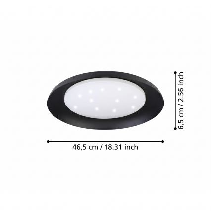 Eglo 99703 - LED griestu gaismeklis PENJAMO LED/17,1W/230V melns