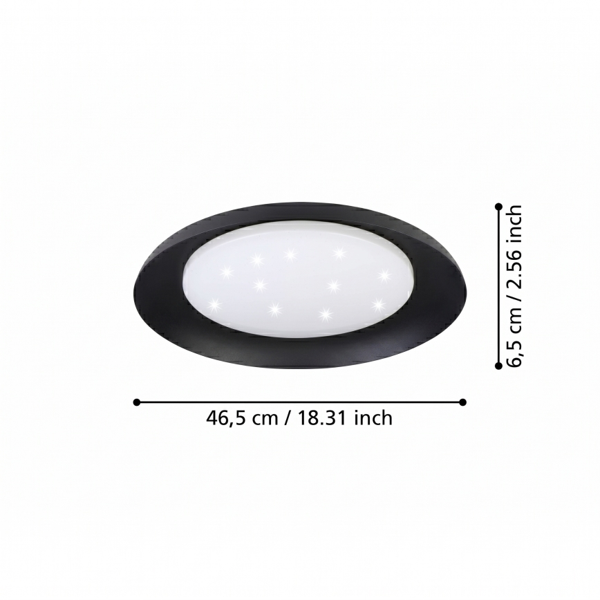 Eglo 99703 - LED griestu gaismeklis PENJAMO LED/17,1W/230V melns