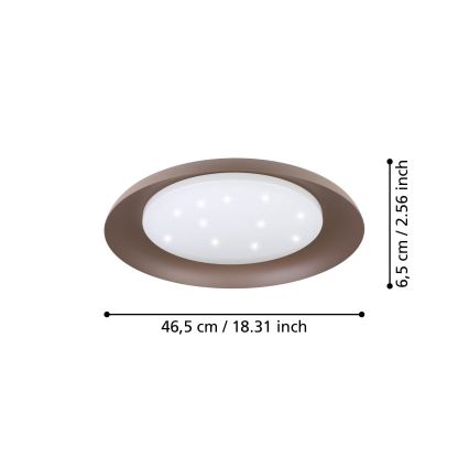 Eglo 99704 - LED griestu lampa PENJAMO LED/17,1W/230V brūna