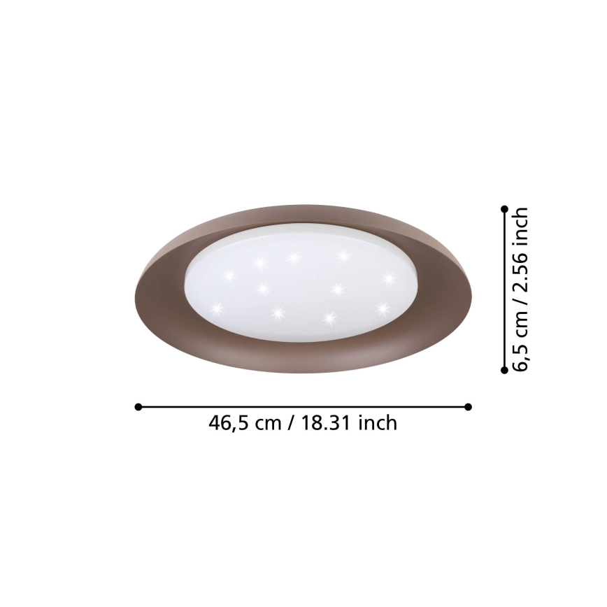 Eglo 99704 - LED griestu lampa PENJAMO LED/17,1W/230V brūna