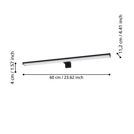 Eglo - LED Vannas istabas spoguļa apgaismojums LED/11W/230V 4000K 60 cm IP44