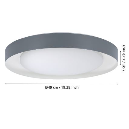 Eglo - Aptumšojams griestu gaismeklis LED/24W/230V 3000-6500K + tālvadības pults