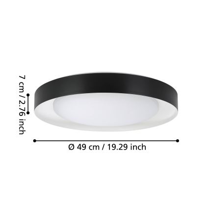 Eglo - LED Aptumšojams griestu gaismeklis LED/24W/230V 3000-6500K + tālvadības pults