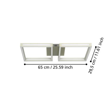 Eglo - LED Griestu gaismeklis 2xLED/11,2W/230V matēts hroms