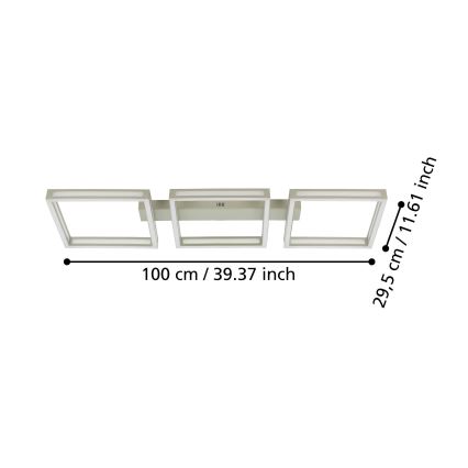 Eglo - LED Griestu gaismeklis 3xLED/11,2W/230V matēts hroms