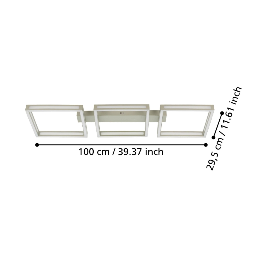 Eglo - LED Griestu gaismeklis 3xLED/11,2W/230V matēts hroms