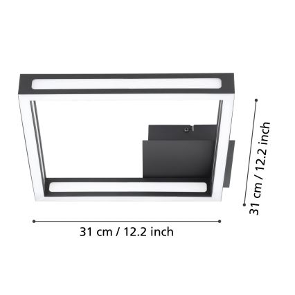 Eglo - LED Griestu gaismeklis LED/11,2W/230V melns