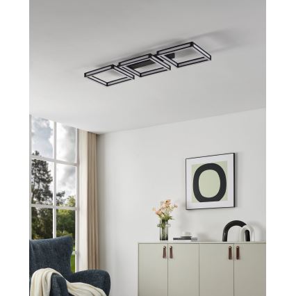 Eglo - LED Griestu gaismeklis 3xLED/11,2W/230V melns