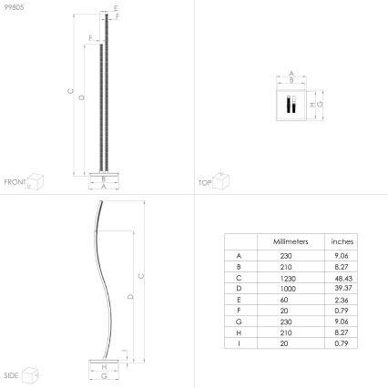 Eglo - LED Grīdas lampa LED/8W/230V