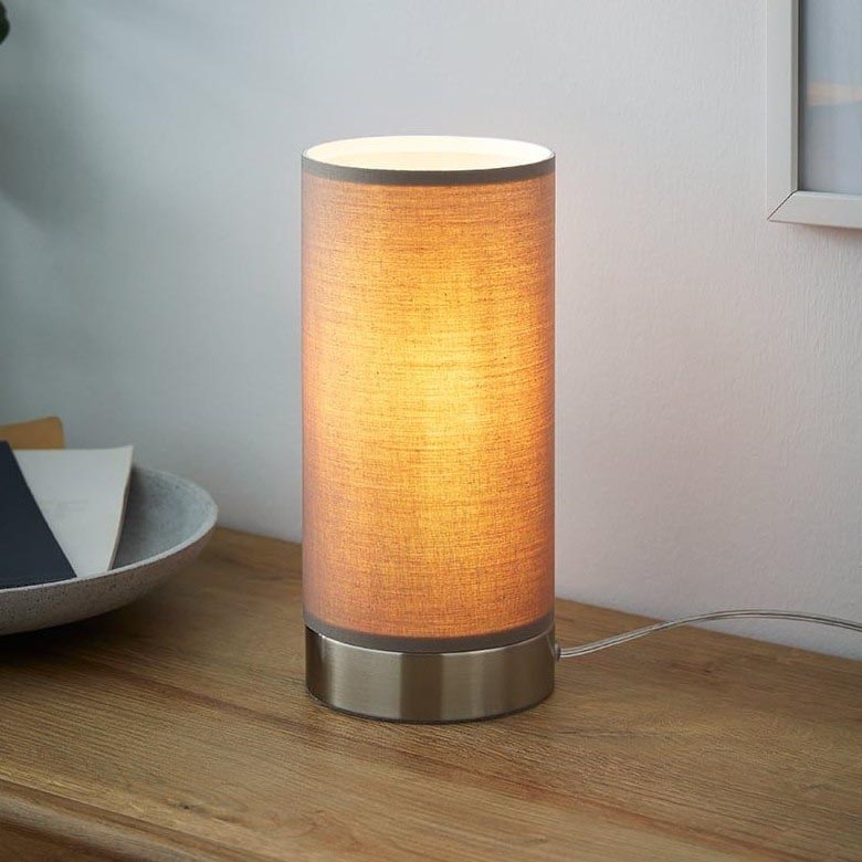 Eglo - Aptumšojama galda lampa 1xE27/40W/230V taupe