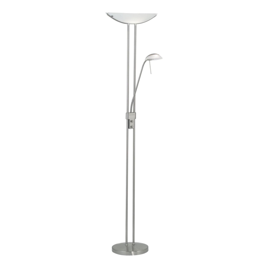 EGLO - Aptumšojama grīdas stāvlampa BAYA 1xR7s/230W+1xG9/33W matēts hroms